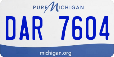 MI license plate DAR7604