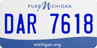 MI license plate DAR7618
