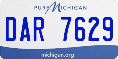 MI license plate DAR7629
