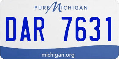 MI license plate DAR7631