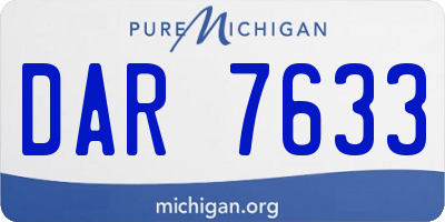 MI license plate DAR7633