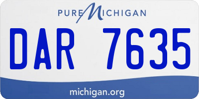 MI license plate DAR7635