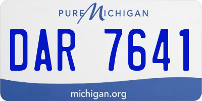 MI license plate DAR7641