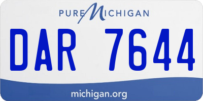 MI license plate DAR7644