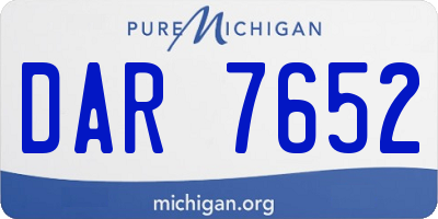 MI license plate DAR7652
