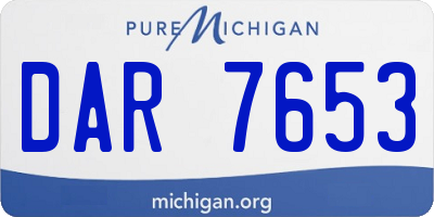 MI license plate DAR7653