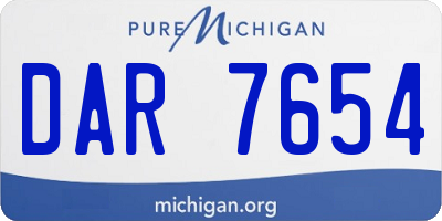 MI license plate DAR7654