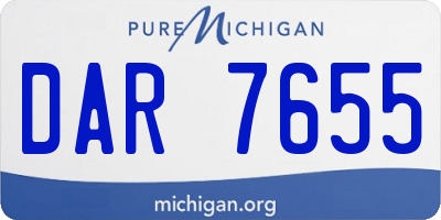 MI license plate DAR7655