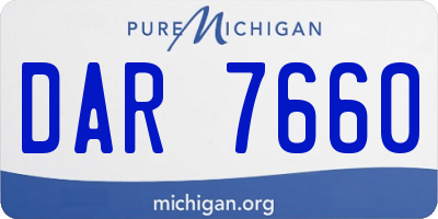MI license plate DAR7660
