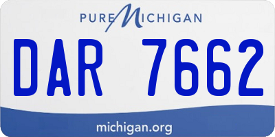 MI license plate DAR7662