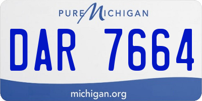 MI license plate DAR7664