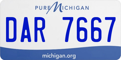 MI license plate DAR7667