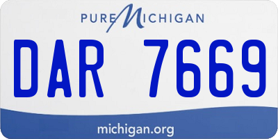 MI license plate DAR7669