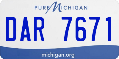MI license plate DAR7671