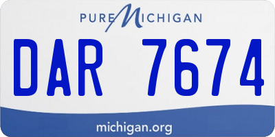MI license plate DAR7674