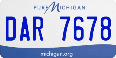 MI license plate DAR7678
