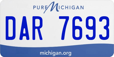 MI license plate DAR7693