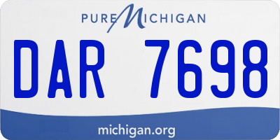 MI license plate DAR7698