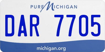 MI license plate DAR7705