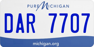 MI license plate DAR7707