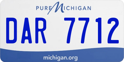 MI license plate DAR7712