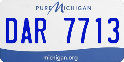 MI license plate DAR7713