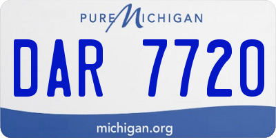 MI license plate DAR7720