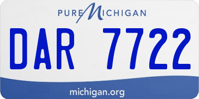 MI license plate DAR7722