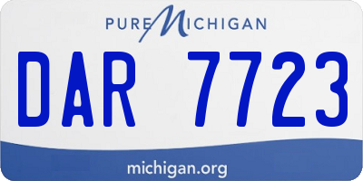 MI license plate DAR7723
