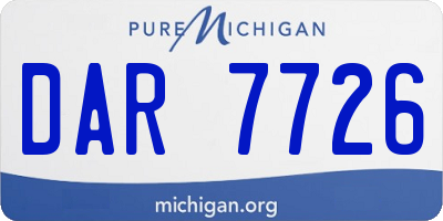 MI license plate DAR7726