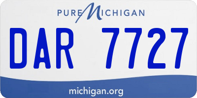 MI license plate DAR7727