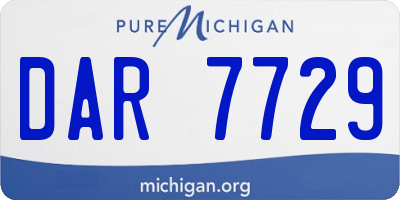 MI license plate DAR7729