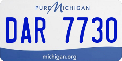 MI license plate DAR7730