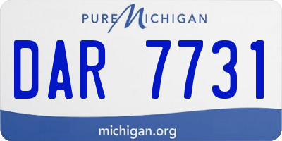 MI license plate DAR7731