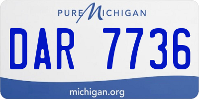 MI license plate DAR7736