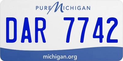MI license plate DAR7742