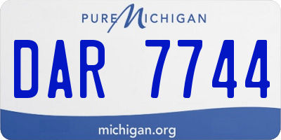 MI license plate DAR7744