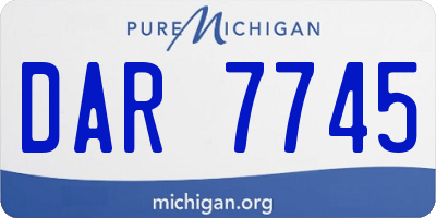 MI license plate DAR7745