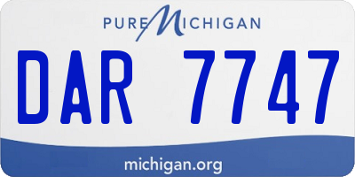 MI license plate DAR7747