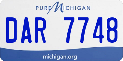 MI license plate DAR7748