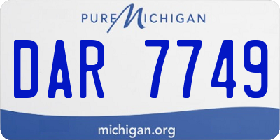 MI license plate DAR7749