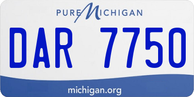 MI license plate DAR7750