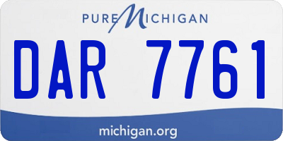 MI license plate DAR7761