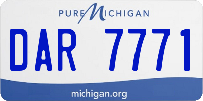 MI license plate DAR7771
