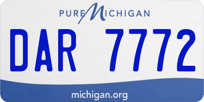 MI license plate DAR7772