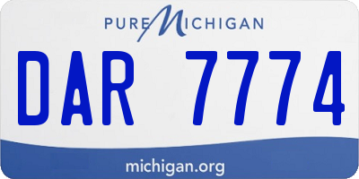 MI license plate DAR7774