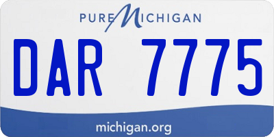 MI license plate DAR7775