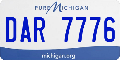 MI license plate DAR7776