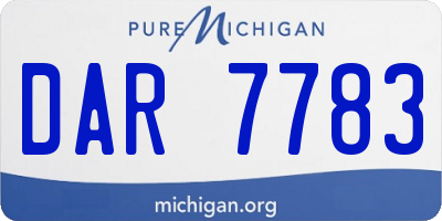 MI license plate DAR7783