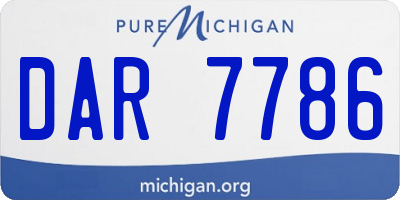 MI license plate DAR7786